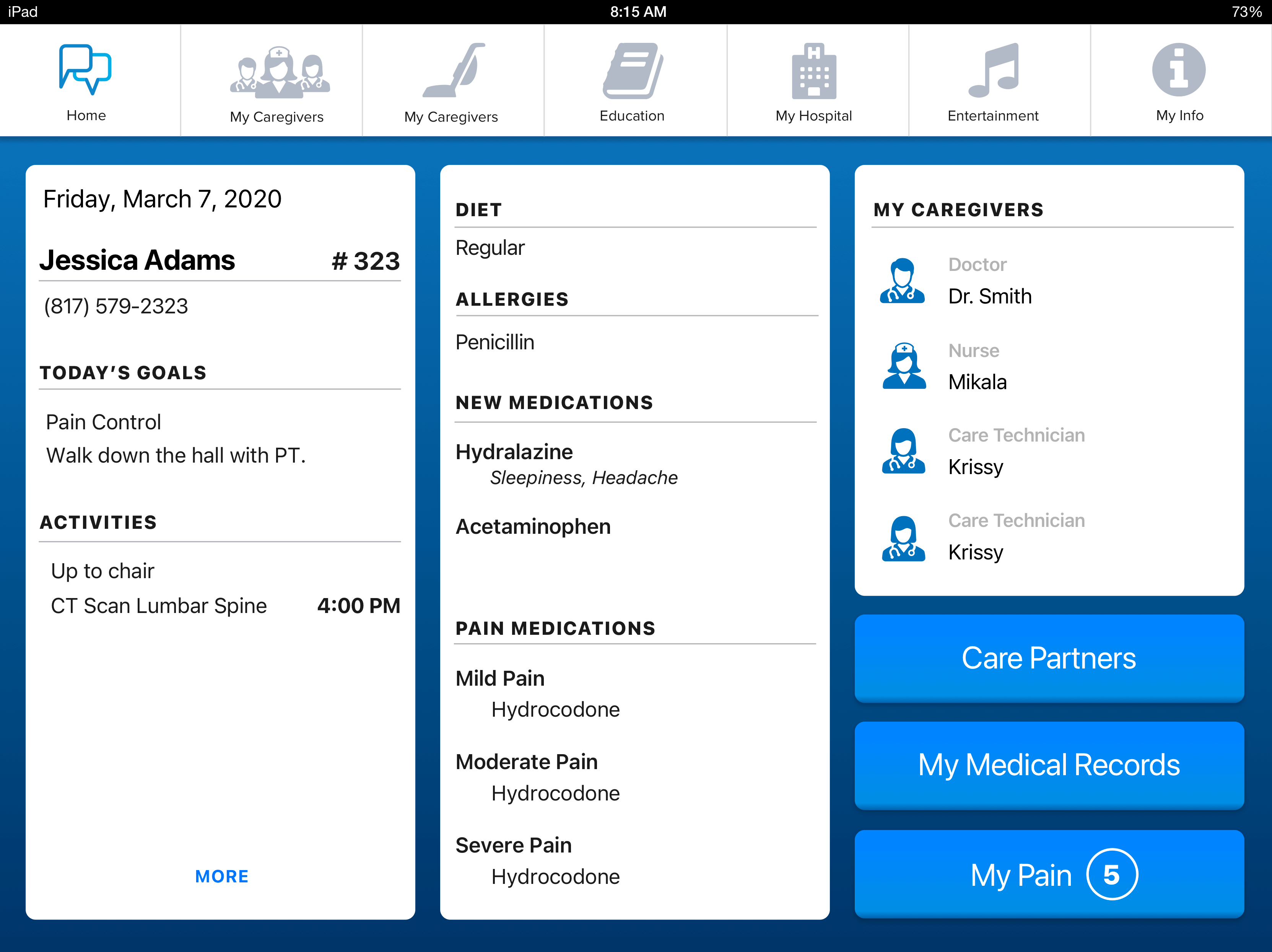 Hospital Integration Patient Info